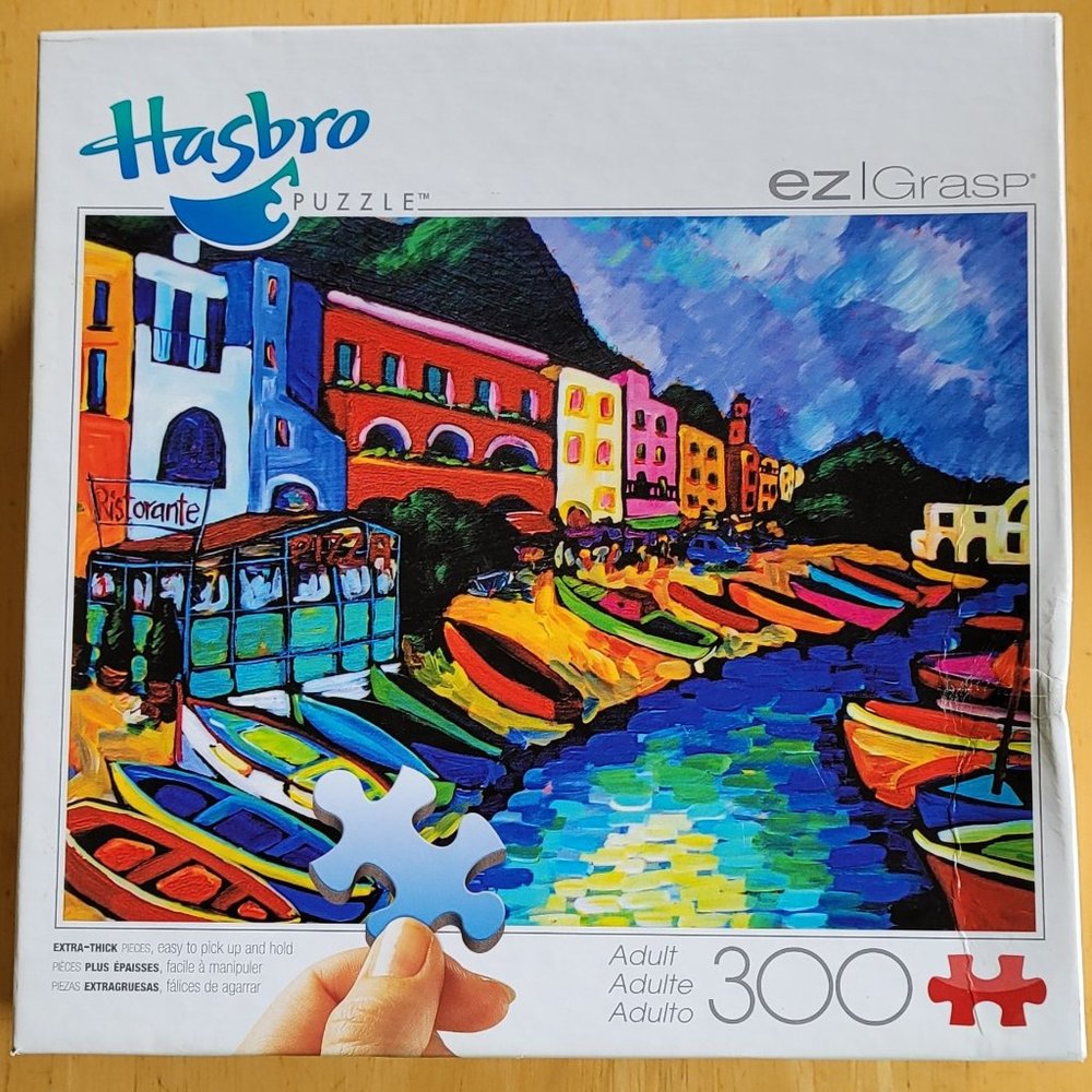 Hasbro EZ Grasp 300 Piece "Bldg and Boats by the Water" Puzzle (130)